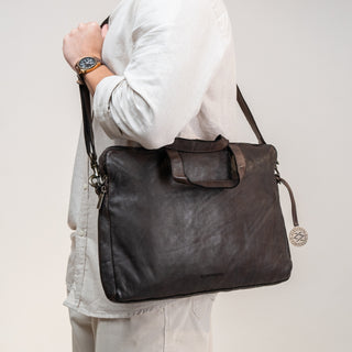 Maddox - The Small Laptop Bag -Dark Brown