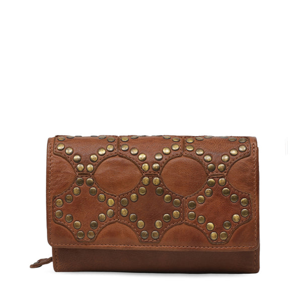 Kompanero Cognac Genuine Leather Ladies Wallet