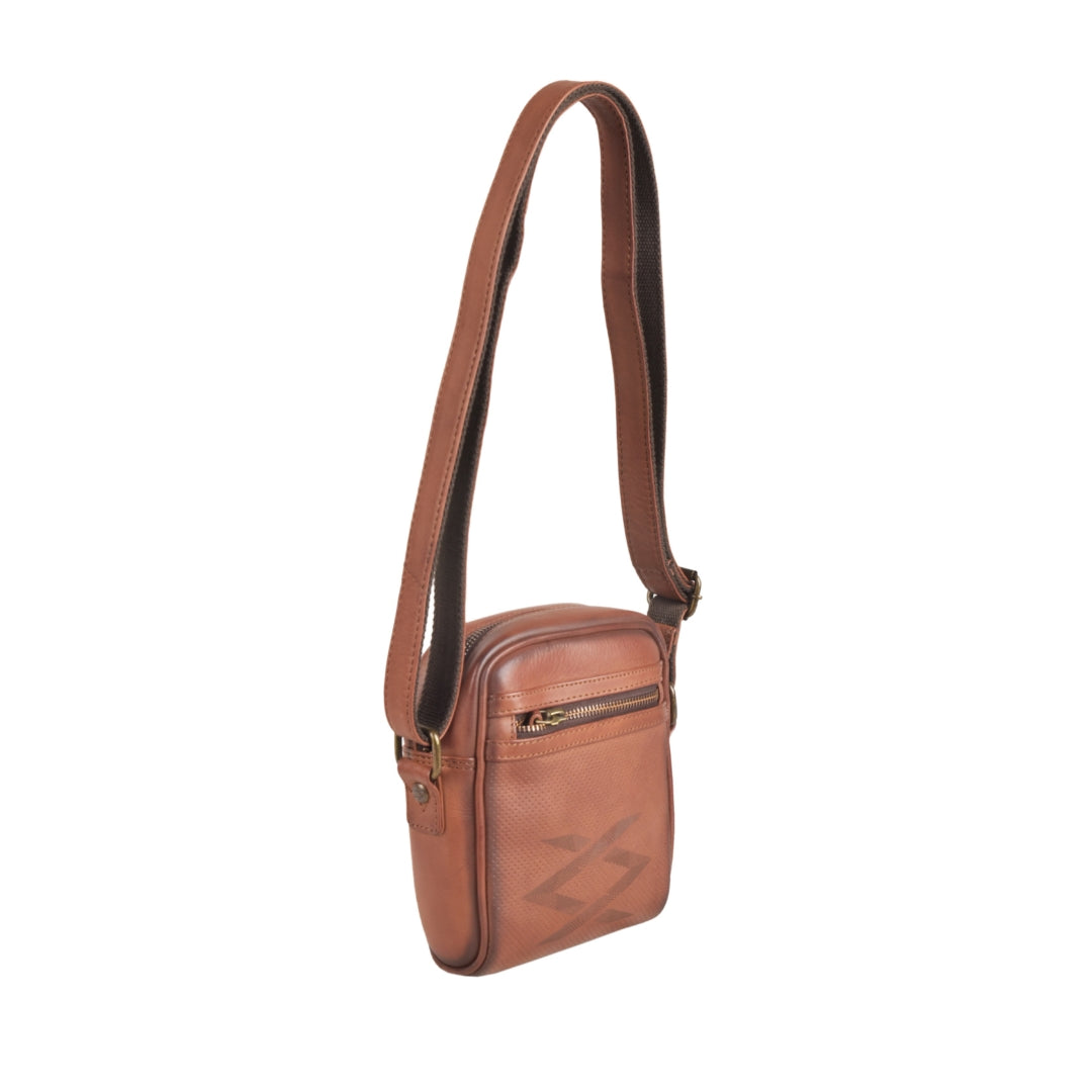 Buy KOMPANERO Men Brown Leather Messenger Bag - Messenger Bag for