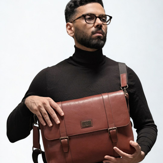 Roma - The Laptop Bag - 14 Inch - Cognac
